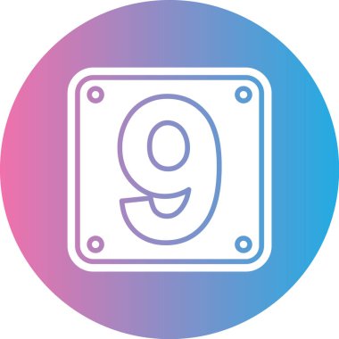 7 numaralı simge vektör illüstrasyonu