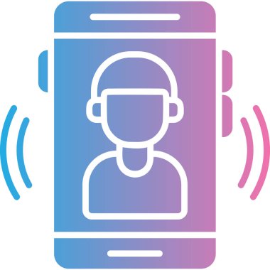 Cep telefonu simgesi, vektör illüstrasyonu