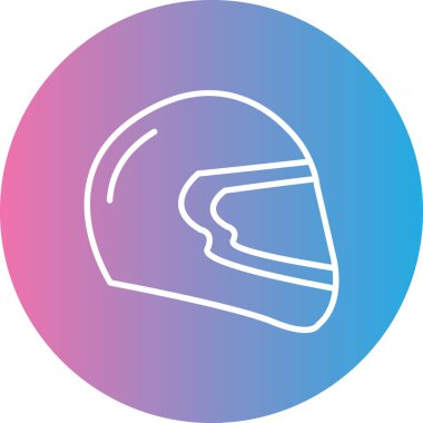 Motosiklet kaskı web simgesi, basit vektör illüstrasyonu