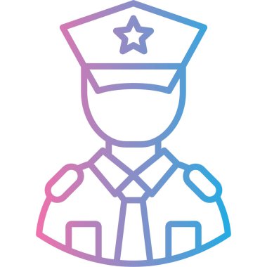 polis simgesi vektör illüstrasyonu