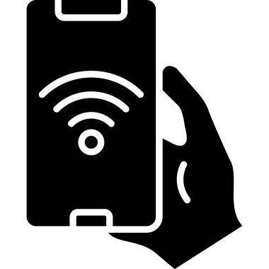 cep telefonu simgesi. Web için cep telefonu vektör simgelerinin basit çizimi