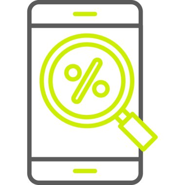 akıllı telefon indirimi yüzde simgesi, özet biçimi