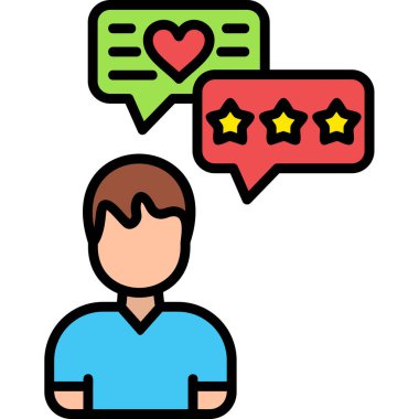 vektördeki müşteri değerlendirme simgesi