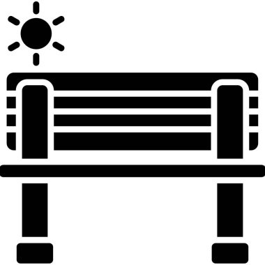 Sandalye Simgesi, vektör illüstrasyonu