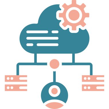 Bulut hesaplama vektör simgesi modern basit vektör illüstrasyonu