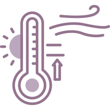 Termometre sıcaklığı. Web simgesi basit illüstrasyon