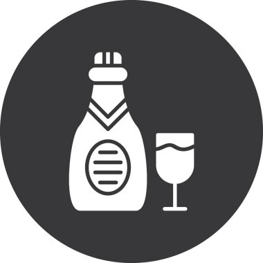 Bira ikonu şişesi, vektör illüstrasyonu