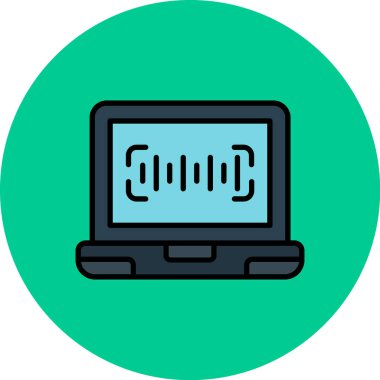 dizüstü bilgisayar simgesi. Web için dizüstü bilgisayar vektör simgelerinin özet çizimi