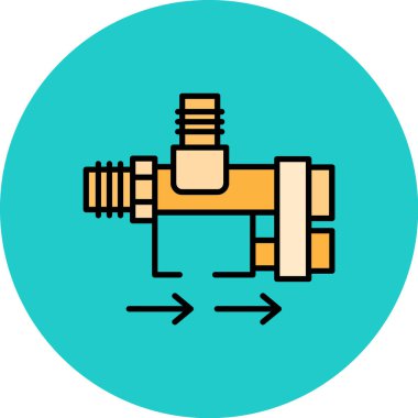 Boru simgesi. vektör illüstrasyonu