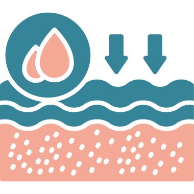 Su. Web simgesi basit illüstrasyon