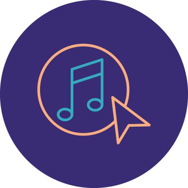 vektör müzik notası ico, vektör illüstrasyonu