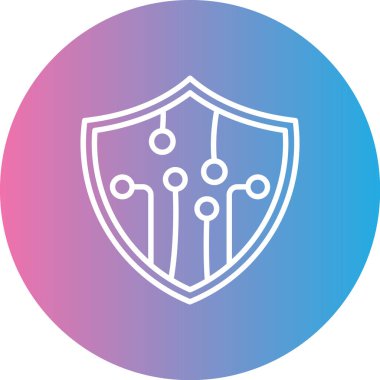 Kalkan simgesinin vektör illüstrasyonu