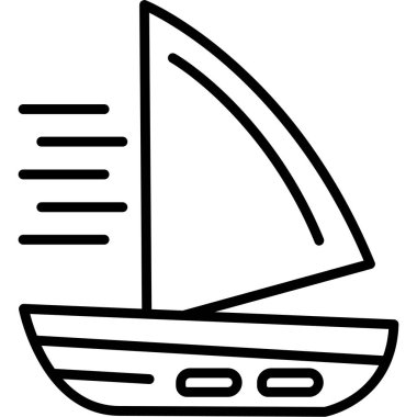 Tekne. Web simgesi basit illüstrasyon