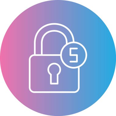 Asma kilit simgesinin vektör illüstrasyonu