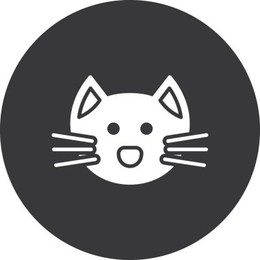 Kedi simgesinin vektör illüstrasyonu