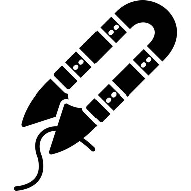 bomba simgesi, beyaz arkaplanda vektör çizimi