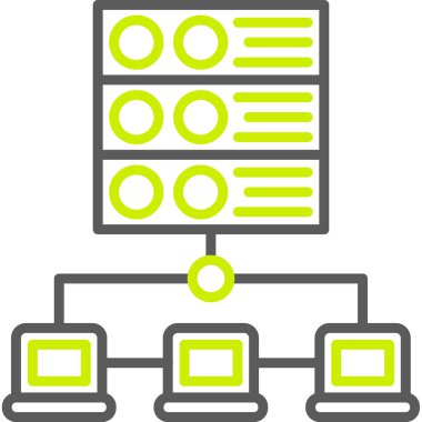 Sunucu. Web simgesi basit illüstrasyon