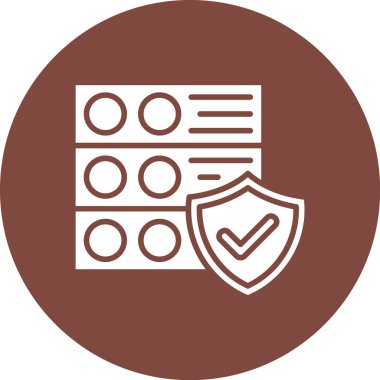 Basit güvenlik ve koruma simgesi, vektör illüstrasyonu