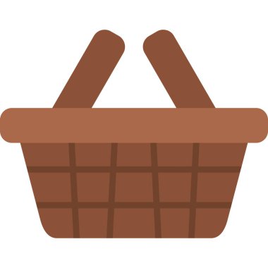 Sepet düz vektör simgesi