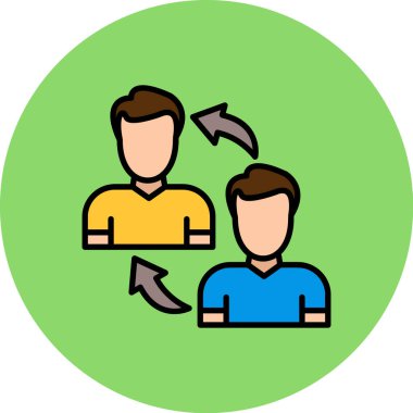 İnsan simgesinin vektör illüstrasyonu