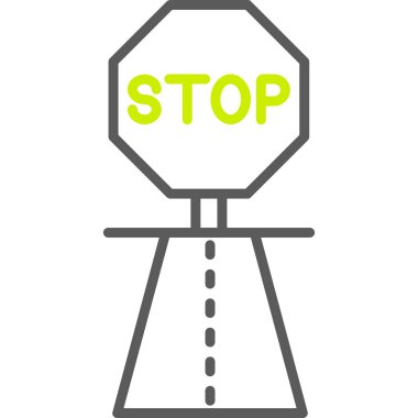 trafik işareti simge vektör çizim