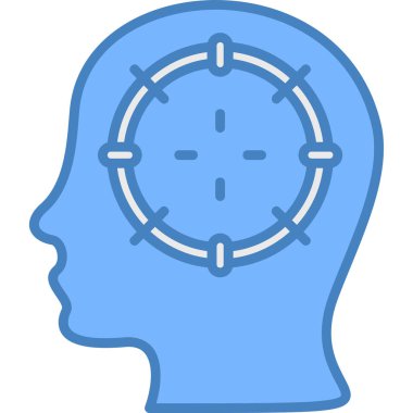 Dişli vektör illüstrasyonlu insan kafası