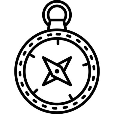 Pusula. Web simgesi basit illüstrasyon