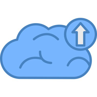 Bulut Hesaplama. Web simgesi basit illüstrasyon