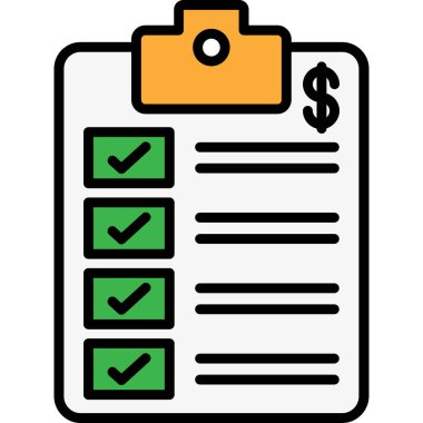 Liste simgesi rengi dış hat vektörünü kontrol et