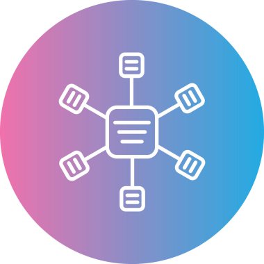 şebeke. Web simgesi basit illüstrasyon