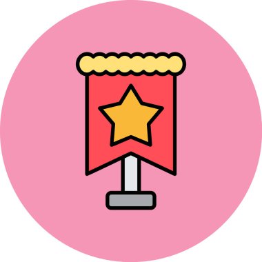 bayrak ikonu vektör illüstrasyonu