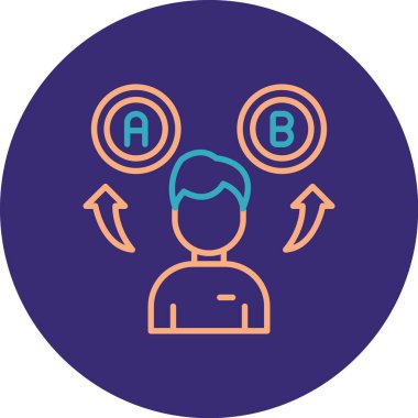 Bir insan simgesinin vektör illüstrasyonu