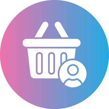 Alışveriş sepeti ikonu vektör illüstrasyonu