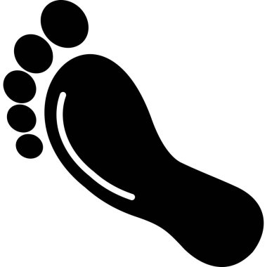 Dizaynınız için düz stil izole edilmiş vektör illüstrasyonunda ayak izi simgesi