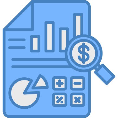 finansal rapor vektör simgesi