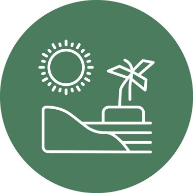 Bir palmiye ağacı simgesinin vektör illüstrasyonu