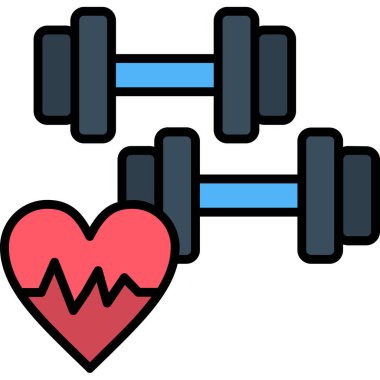 Filedoutline biçiminde fitness egzersiz simgesi