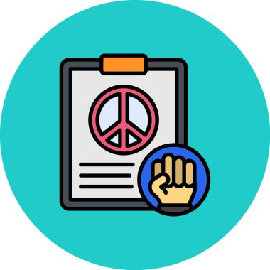 Barış Kitabı simgesi, vektör illüstrasyonu