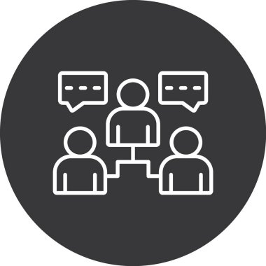 grup insan simgesi, vektör illüstrasyonu