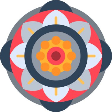 Beyaz arkaplanda Meksika çiçeği, illüstrasyon, vektör.