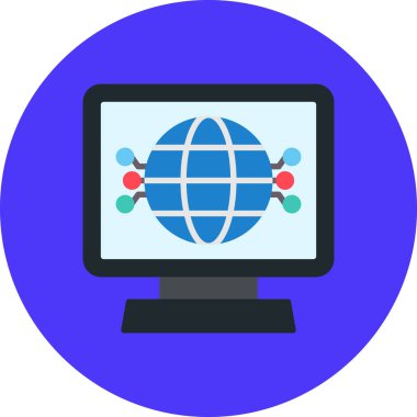 İnternet Ağı. Basit illüstrasyon