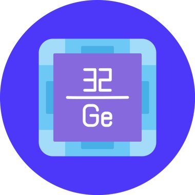 Periyodik tablonun bir periyodik tablo simgesinin vektör çizimi.