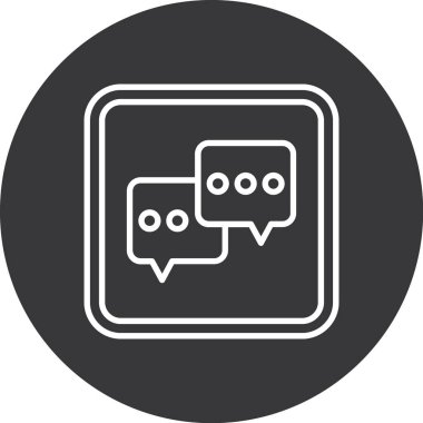 Sohbet simgesi vektör illüstrasyonu