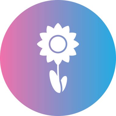 Çiçek simgesinin vektör illüstrasyonu