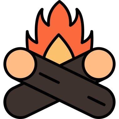 Yangın. Web simgesi basit tasarım