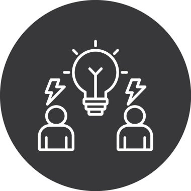 Fikir simgesi vektör illüstrasyonu