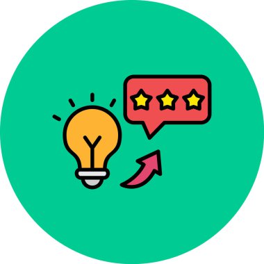 Yumuşak mavi arkaplanda izole edilmiş moda tasarım tarzında yaratıcı fikir simgesi