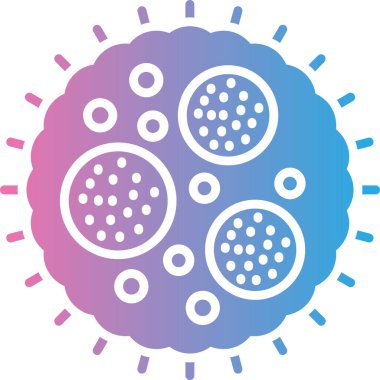 Coronavirüs ikonu. Covid - 19 virüs sembolü. vektör illüstrasyonu