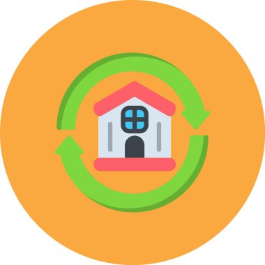 Ev. Web simgesi basit illüstrasyon