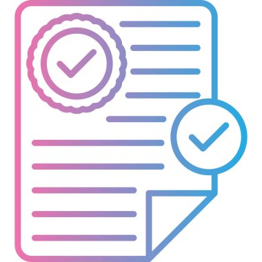 kontrol listesi simgesi, basit vektör illüstrasyonu